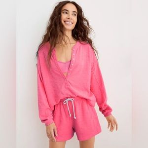 Aerie hot pink set